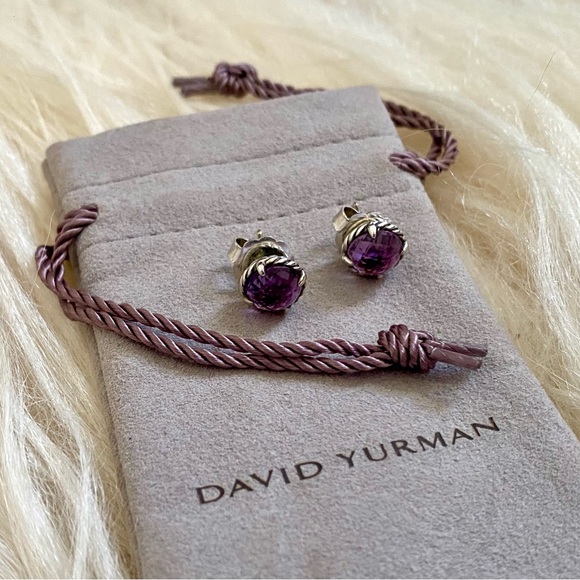 David Yurman Petite Chatelaine Amethyst Earrings - Picture 2 of 9
